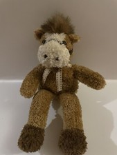 Unipak Horse Pony 9 Stuffed Brown and Cream Plush Toy
