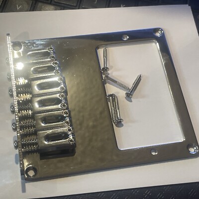 TELECASTER Humbucker Modern 52,5 mm Silber Chrom Brücke Baugruppe, Topload/Stringthru