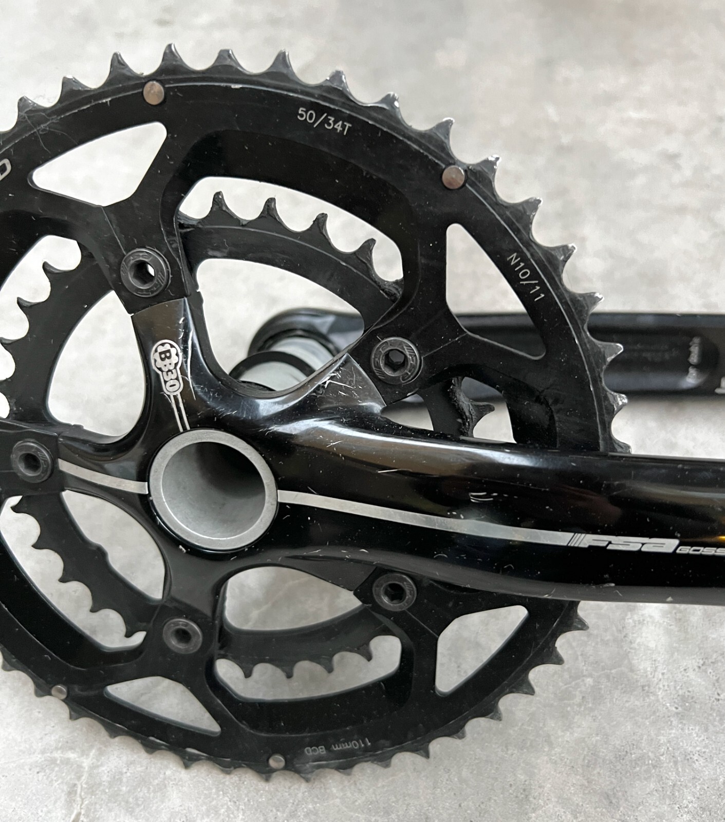 FSA Gossamer 2x11 Speed 50/34T 175 mm Road Bike Crankset BB30