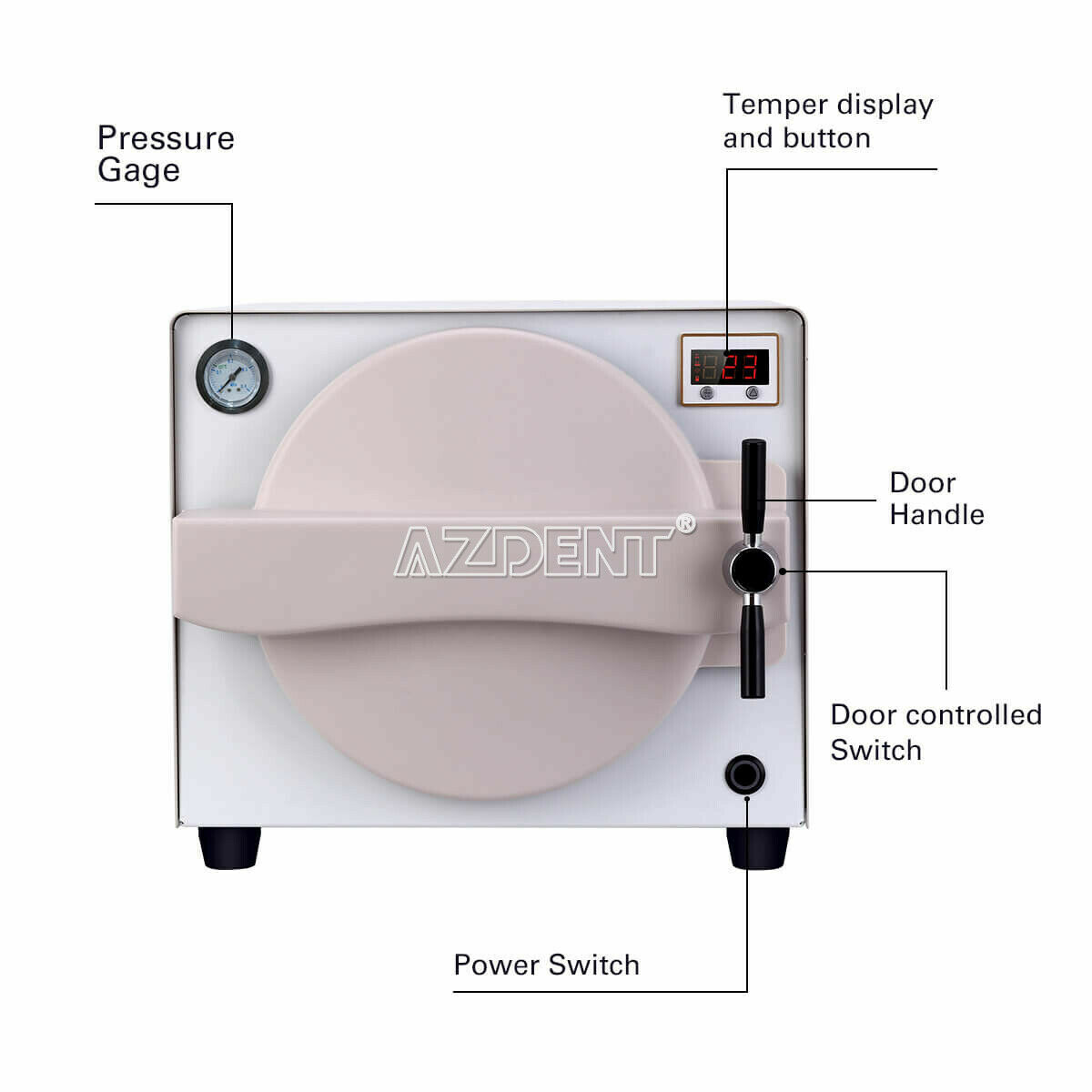 18L Dental Autoclave Steam Sterilizer/ Handpiece Maintenance Lubrication Device