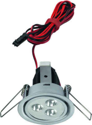 Hera - LED-Strahler Edelstahl EH24 3x Power-LED warmweiss mit Stecksystem