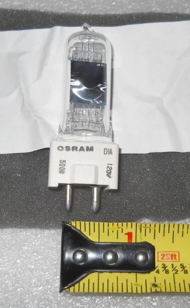 OSRAM EHA 500w 120v GY9.5 NAED 54585 Halogen Photo Optic Lamp - Image 3 of 4
