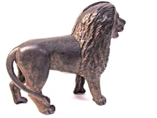 1920's STANDING LION 5" cast iron still bank A.C. Williams ALL ORIGINAL *