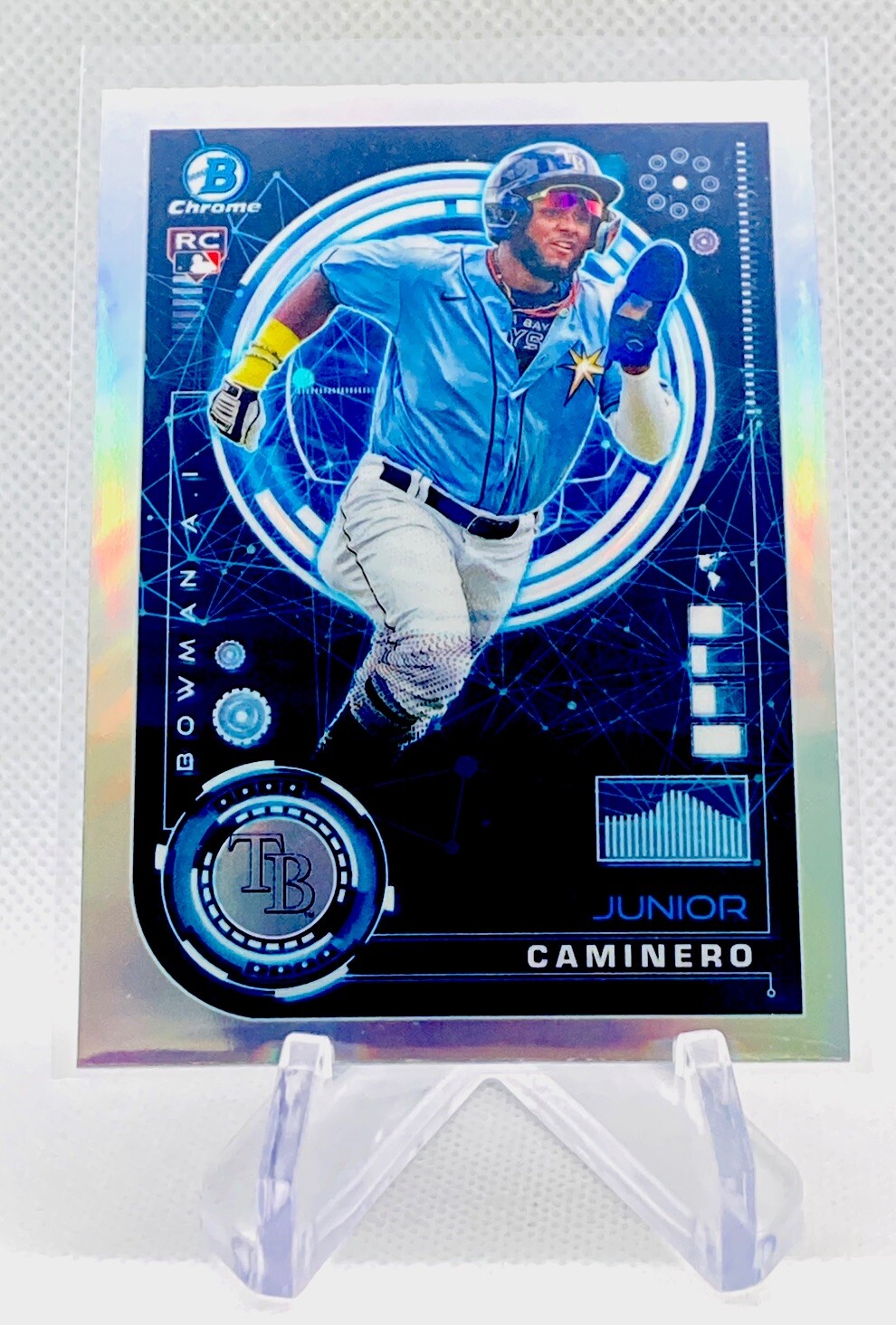 2024 Bowman Chrome Junior Caminero Bowman AI Insert Rookie Card #BAI-20 - Rays