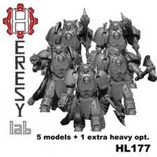 Heresy Lab Space Marine Selene Hunters Terminator Armor Squad 28mm Sci Fi