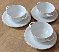 Vintage Set of 3 x Soup Bowl Dish Saucer Arzberg 331/46 Hutshenreuther Gruppe Ge