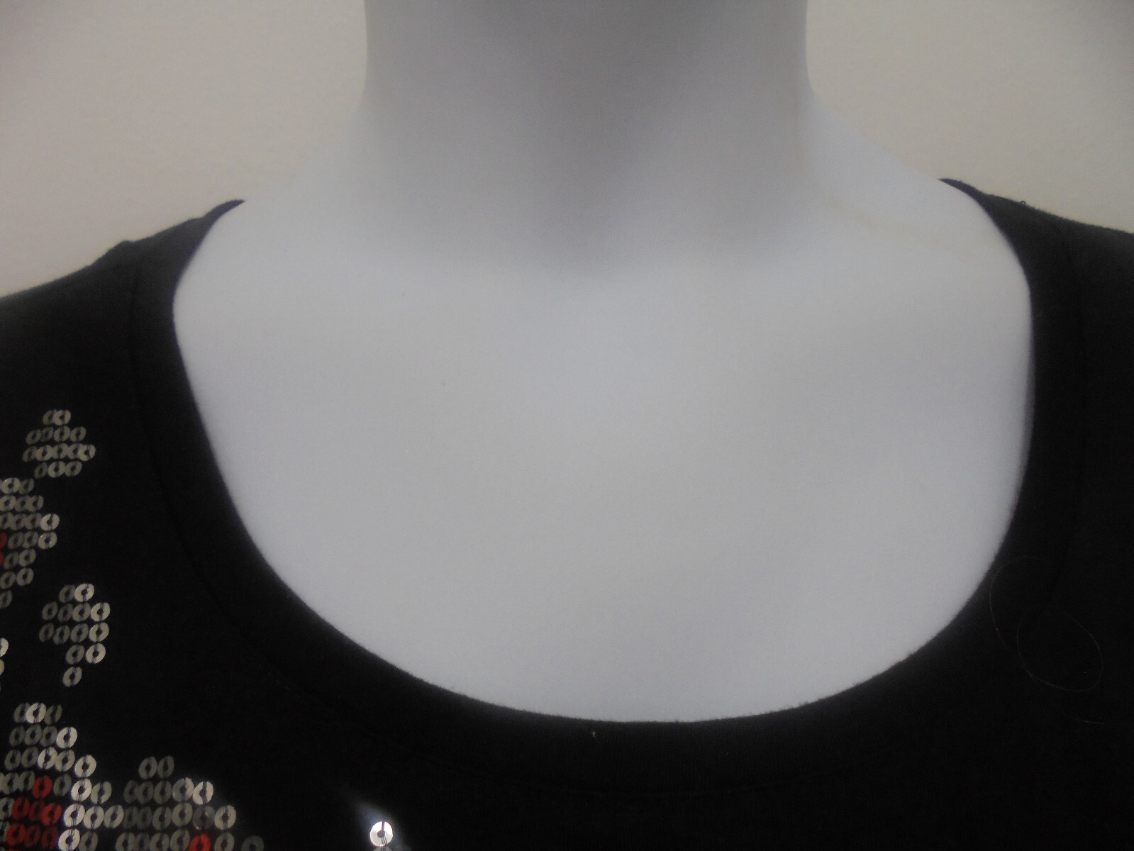 Ruby Rd Womens Solid Black Red White Sequins Dolm… - image 4