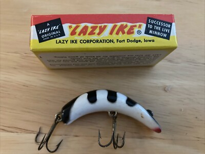 Vintage LAZY IKE lure KL-1 Black Rib (BLR) Lazy Ike - w BOX