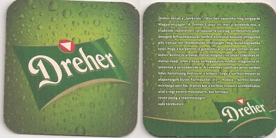 Dreher - beer mat ''Dreher Antal, a ''Sörkirály'' (Beer King)...'' from Hungary