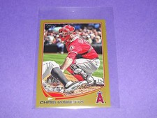 2013 Topps CHRIS IANNETTA #337 Mini Gold SP/62 ANGELS - North Carolina TAR HEELS