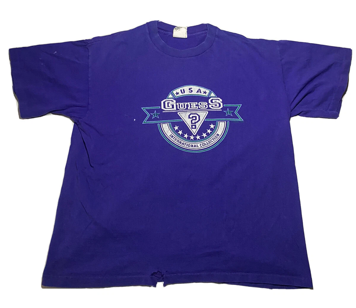 Purple guess shirt sales