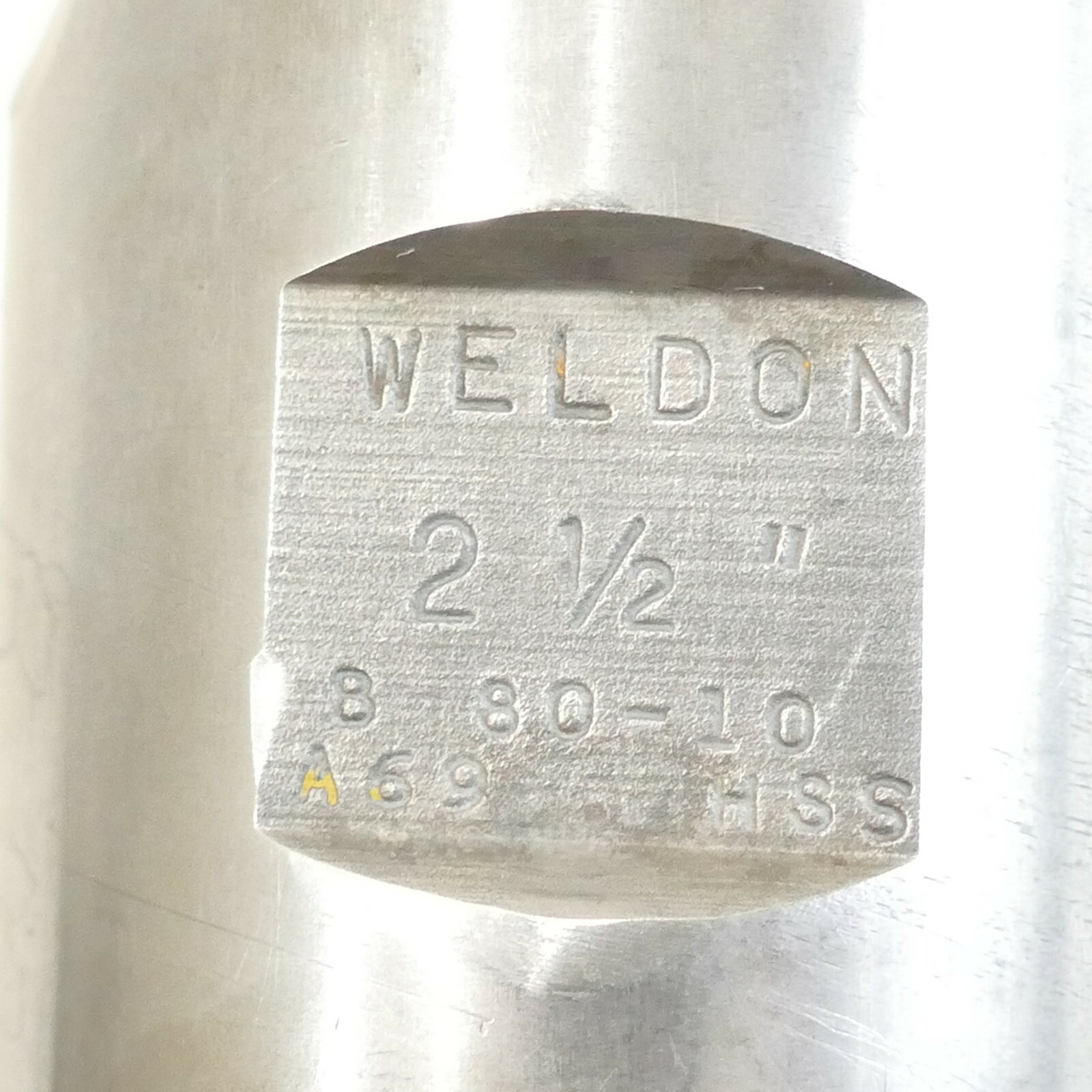 Marked Weldon 2 1/2" B80-10 A69 HSS ~ 2" Shank @ 1/2" Cutting 7 1/4" Long ~ VGC