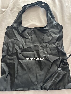  New Morgan Stanley Nylon Black tote Shopping Reusable bag