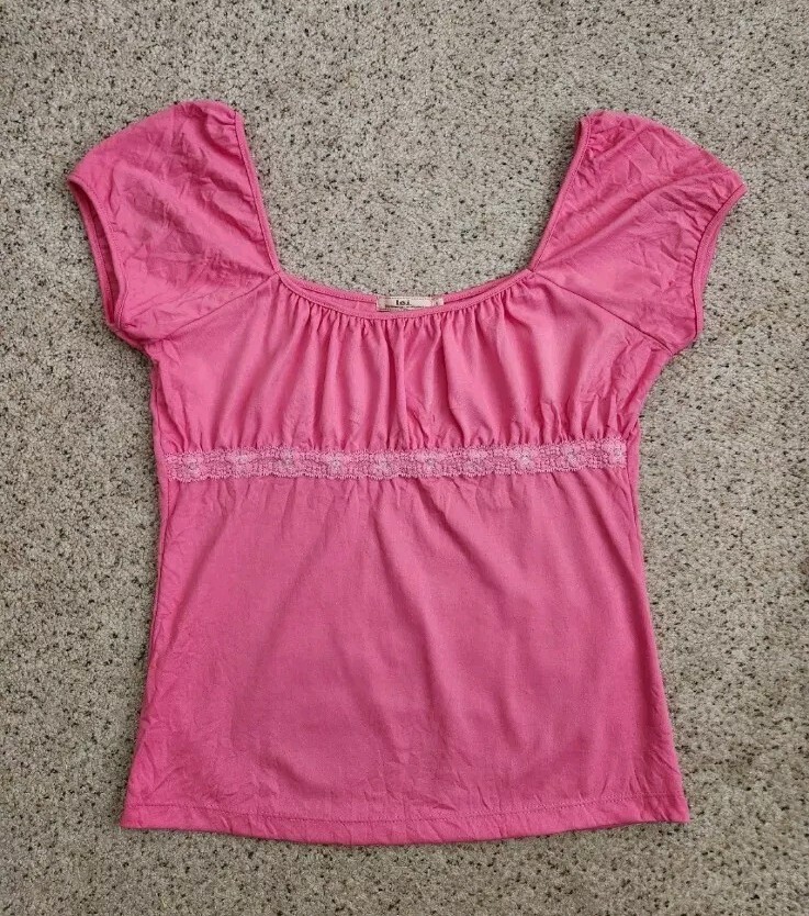 l.e.i Pink Y2k Top Size Large