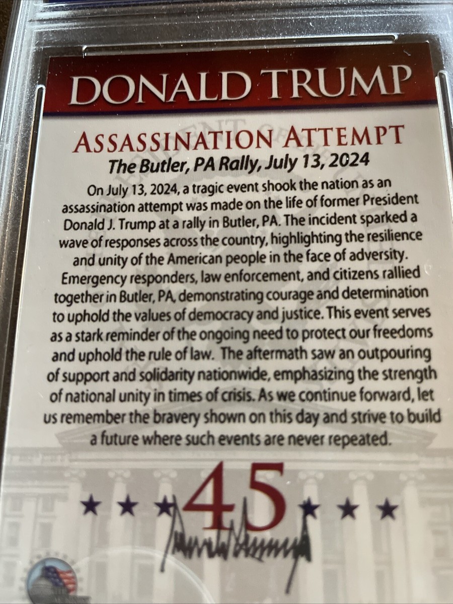 トランプ　10オンス　マウントトランプモア Merrick Mint Donald Trump 2024 Assassination Attempt Card