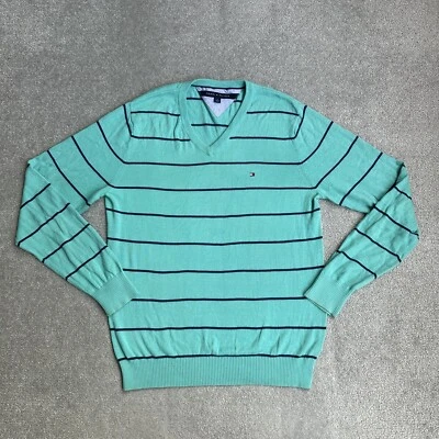 TOMMY HILFIGER Herren Pullover Gr. M Sweater Jumper Strickpullover 21008 Türkis - Bild 1 von 4