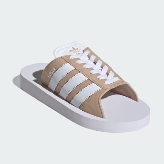 Adidas Women's Gazelle Beach Slide Slippers 'White/Beige' - JQ7422