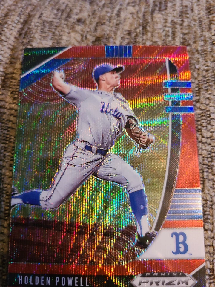 Holden Powell 2020 Panini Prizm Draft Picks Red Wave Baseball Card PDP94 - Image 2 of 4