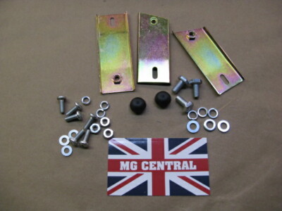 MG GRILLE MOUNTING BRACKET 3pc set + Hdwr for 62-69 & 73-74.5 MGB MGBGT