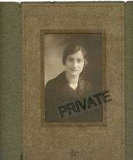 Antique Photo in Folder - Norfolk, Nebraska - Young Lady - Bates Studio