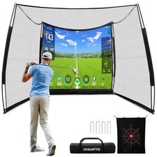 Golf Simulators for Home,11  8FT Golf Net with Simulator Impact Screen and Targ