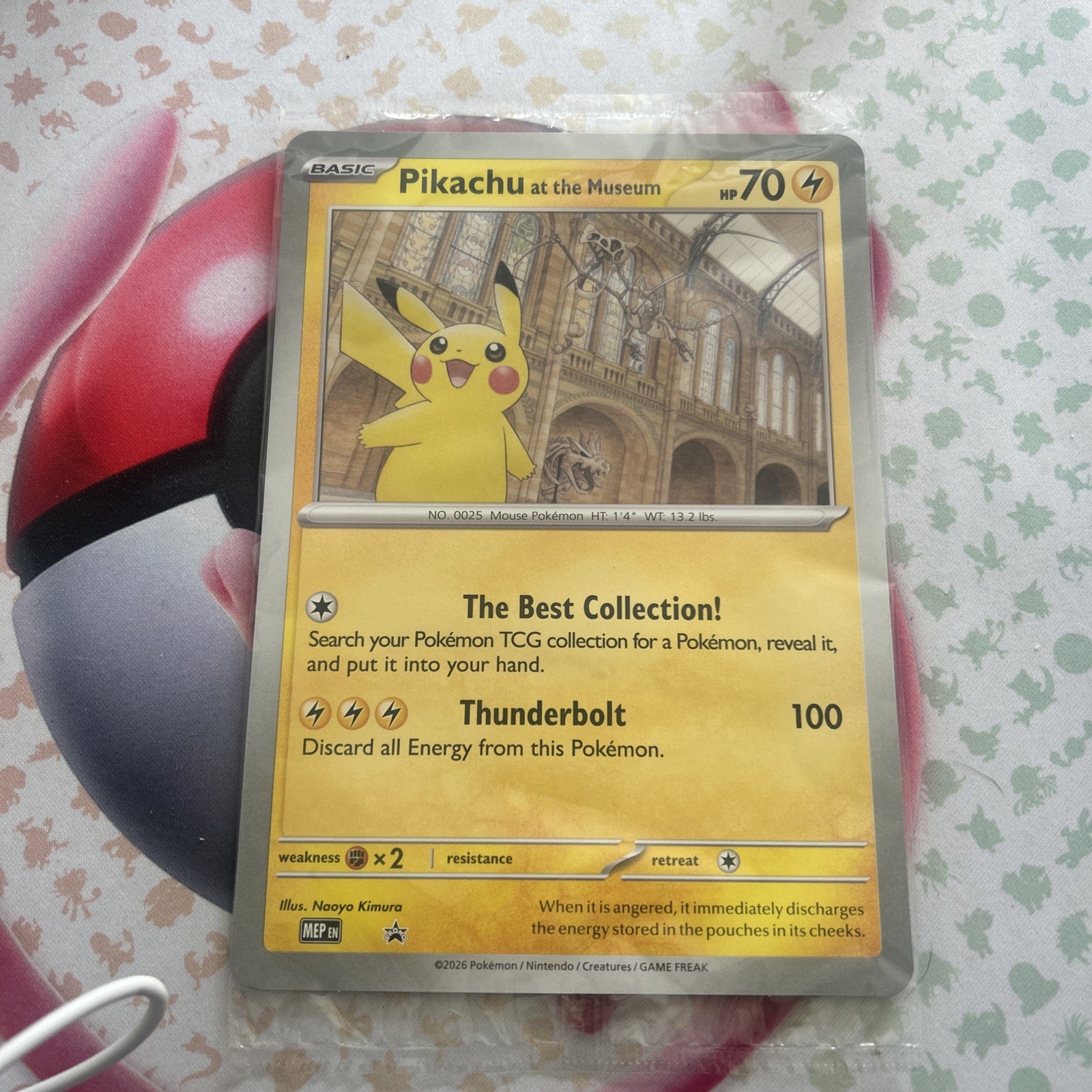 Pokemon TCG Pikachu At The Museum Jumbo Promo Card 2026 - Sealed - New