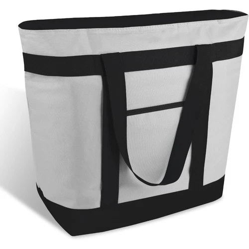 Commercial Insulated Food Delivery Bag 39L, Grocery Tote Bag, Grey | Heavy Duty