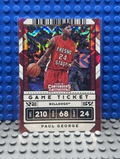 2020 Contenders Draft Picks Paul George Game Ticket Red Cracked Ice #24