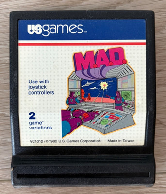 M.A.D. Atari 2600 Cartridge Game 1982 Free Fast Ship