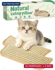 2 Pack Catnip Toys Sisal Catnip Pillow Toy Kickers, Interactive Catnip Pillow...