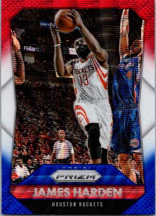 2015-16 Panini Prizm #213 James Harden Red, White & Blue Prizms