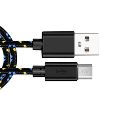 6ft USB Cable MicroUSB Charger Cord Power Wire Long Sync for Cell Phones