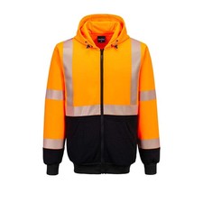Hi-Vis Contrast Segmented Tape Zipped Hoodie