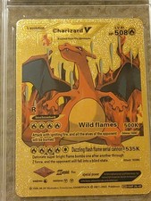 Charizard V Fanmade Gold Foil 2021-2022 Card (graded, excellent condition)