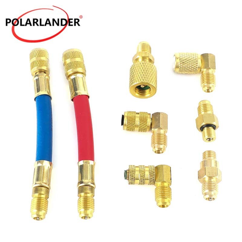 For R-12 and R134a Kit CT-138 Hoses Car Refrigeration Connector Adapter 8pcs