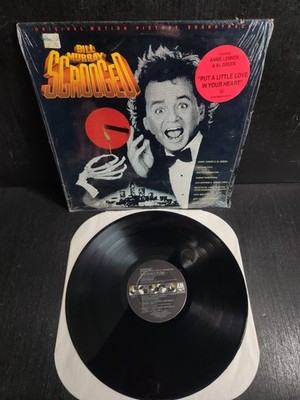 SCROOGED BILL MURRAY VINYL LP 1988 ANNIE LENNOX IN ORIGINAL SHRINK W/HYPE  EX VG