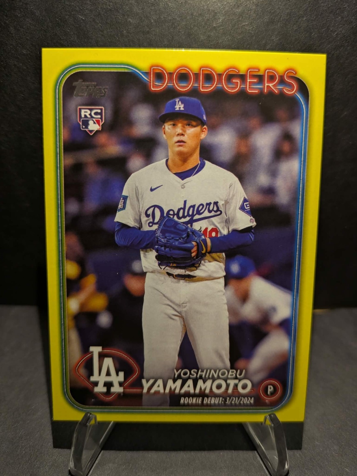 2024 Topps Update Series - Rookie Debut Yoshinobu Yamamoto #US149 Yellow (RC)