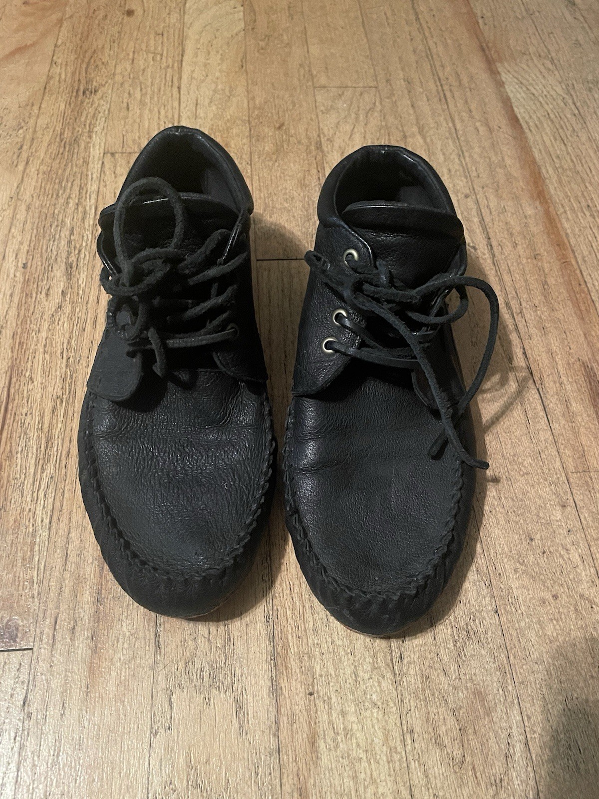 Yuketen Saratoga Black Leather Moccasin Men's Casual Shoes US 8.5