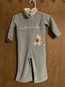 Vintage Thomas Baby Blue Outfit Size 6/9 Months