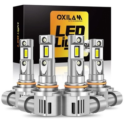 OXILAM 4x 9005 9006 LED Headlight Bulbs Hi Lo Beam 80000LM 6500K White Upgrade