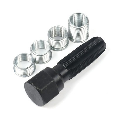 M14 x1.25 Spark Plug Rethread Thread Repair Kit Reamer Tap w/ 4 Inserts