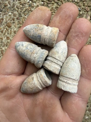 Lot Of 5 FINE Dug CS Confederate Gardner Civil War Bullets SIEGE OF VICKSBURG MS