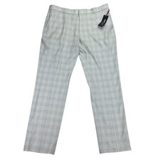 Tommy Hilfiger Mens TH Flex Tate Modern Fit Dress Pants Light Gray Blue 38x32