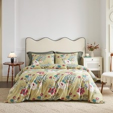 Red Floral Duvet Cover King 100 Egyptian Cotton 3 Pcs Set 1 Chinoiserie Chic...