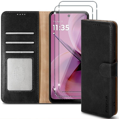 Hülle für Apple iPhone 16E 2025 Leder Wallet Flip Ständer Cover + Displayschutz