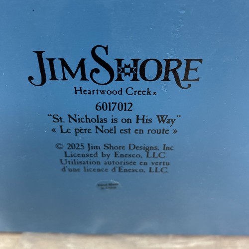 Jim Shore St Nicholas Is On His Way 6017012 Musical Babbo Natale slitta renna VIDEO - Foto 9 di 16