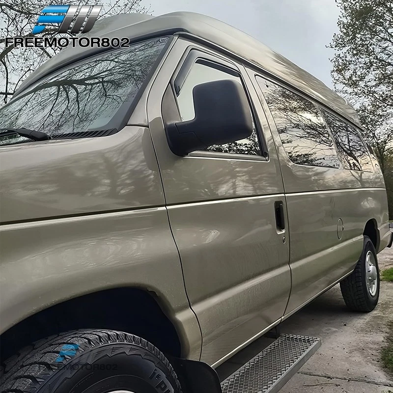 Para Ford Serie E Van 07-14 Visera de ventana en canal Protector de lluvia Deflector de sombra Foto 3 de 4