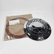 Harley-Davidson Willie G Skull Derby Cover And Replacement Derby Gasket 7 1/4"