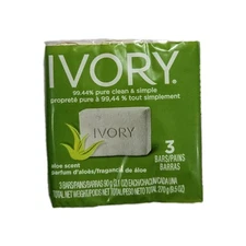 Ivory Bar Soap with Aloe Parfum Bath Size (pack of 3) Vintage PROP 