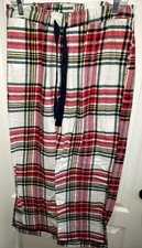 womens NEW CHRISTMAS PLAID SLEEP PANTS LOUNGE WEAR size MEDIUM 8/10 COTTON NICE